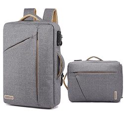 15.6 Inch Laptop Briefcase Backpack Anti Theft Convertible Multi-functional 3 in 1 Laptop Rucksa ...