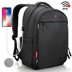 Laptop Backpack – Anti Theft Backpack Waterproof Rain Cover – SWISS Design RFID Bloc ...