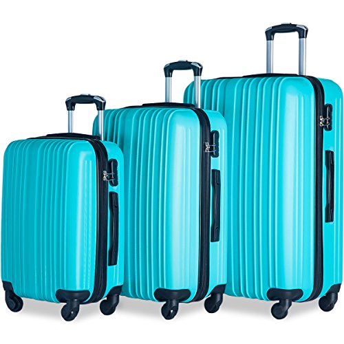 Merax Buris 3 Piece Luggage Set Lightweight Spinner Suitcase 20 24 28 ...