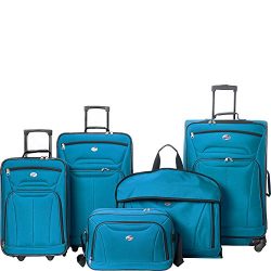 American Tourister Wakefield 5 Piece Luggage Set – eBags Exclusive (Teal Blue)