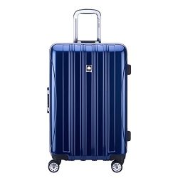 Delsey Luggage Aero Frame Expandable 25 Inch Spinner, Blue