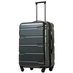 Coolife Luggage Expandable Suitcase PC+ABS Spinner 20in 24in 28in Carry on