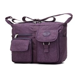 Women’s Shoulder Bags Casual Handbag Travel Bag Messenger Cross Body Nylon Bags Purple