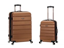 Rockland 20 Inch 28 Inch 2PC Expandable ABS Spinner Set, Brown, One Size