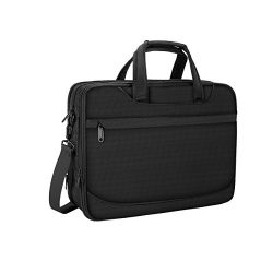 17 Inch Laptop Bag, Expandable Multi-functional Business Shoulder Bags, Water Resitant Single-sh ...