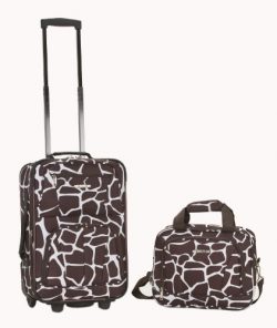 Rockland Luggage 2 Piece Set, Giraffee, Medium