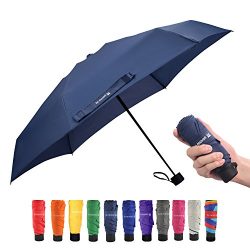 Travel Compact Umbrella Small Mini Umbrella for Backpack, Purse, Pocket – Fits Adults & ...