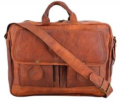 Shakun Leather Messenger Bag Briefcase Laptop Bag Computer Shoulder Satchel NEW