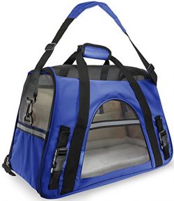 Paws & Pals Airline Approved Pet Carriers w/ Fleece Bed For Dog & Cat – Soft Sided ...