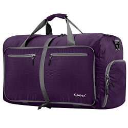 Gonex 80L Packable Travel Duffle Bag, Large Lightweight Luggage Duffel (Purple)