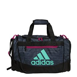 adidas Women’s Defender III small duffel Bag, Green/Bahia Magenta, One Size