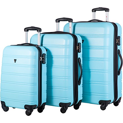 Travelhouse Luggage Set 3 Piece Expandable Lightweight Spinner Suitcase ...