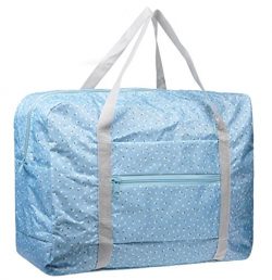 Vercord Travel Lightweight Waterproof Foldable Storage Carry Luggage Duffle Tote Bag, Sky Blue