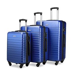 Luggage Sets Spinner Hard Shell Suitcase Lightweight Luggage – 3 Piece (20″ 24″ ...