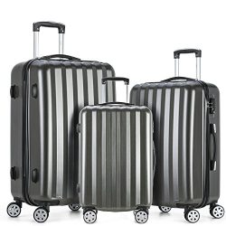 Fochier Carry on Luggage Lightweight Hardside 3 Piece Set Expandable Spinner Suitcase