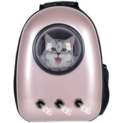 Giantex Astronaut Pet Cat Dog Puppy Carrier Travel Bag Space Capsule Backpack Breathable (Golden)