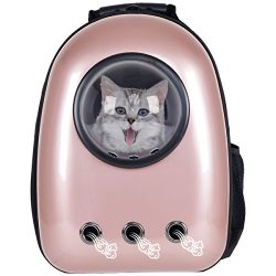 Giantex Astronaut Pet Cat Dog Puppy Carrier Travel Bag Space Capsule Backpack Breathable (Golden ...