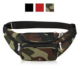 Waist Bag Belt Nylon Multifunctional For Women Men Water Proof Waist Bag pack for Hiking Running ...