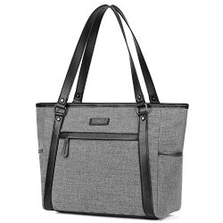 Laptop Tote, BRINCH Classic Nylon Zip Work Tote Bag Shopping Duffel Bag Carry Travel Business Br ...