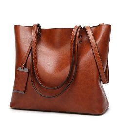 Womens Tote Bag For Laptops Top Handle Handbags Soft Leather Work Bag Satchel Messenger Brow