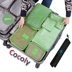 Cocoly 7pcs travel Organizers Packing Cubes Luggage Organizers Compression Pouches