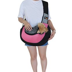 Pet Sling Carrier,Breathable Soft Pet Travel Tote Carrier Pet Sling Shoulder Carry Handbag,Desig ...