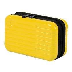 Topeakmart Makeup Cosmetic Bag Carrying Case Travel Organizer Handbag Suitcase Yellow