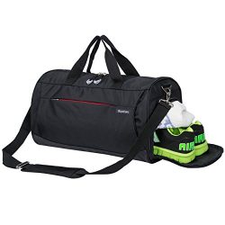 Sports Gym Bag with Shoes Compartment Travel Duffel Bag for Men and Women