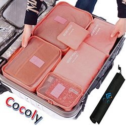 Cocoly 7pcs travel Organizers Packing Cubes Luggage Organizers Compression Pouches