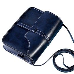 GBSELL Women Vintage Leather Purse Cross Body Shoulder Messenger Bag (Dark Blue)