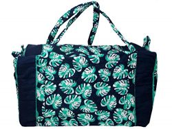 Darice DAR30022805 Fashion Bags Fabric Duffel Palm Blue Fashion Bags Duffel Palm Blue