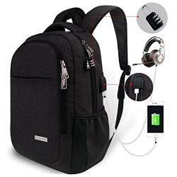 Travel Laptop Backpack,Tzowla Business Anti-theft Water-resistant College Backpack with Combinat ...