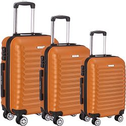 Luggage Set 3 Piece ABS Trolley Suitcase Spinner Hardshell Lightweight Suitcases TSA