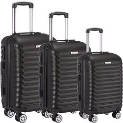 Luggage Set 3 Piece ABS Trolley Suitcase Spinner Hardshell Lightweight Suitcases TSA