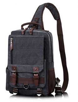 Messenger Bag for Men, Canvas Crossbody Sling Shoulder Bags for Women Haversack