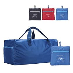 Folding Duffel Bag 22″ FARADAY 55L Lightweight with Water Resistant (Blue)