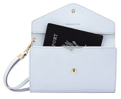 Krosslon Rfid Travel Passport Wallet Holder Tri-fold Document Wristlet Organiser Bag (3# Paradis ...