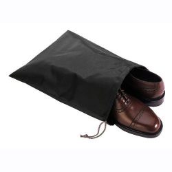 FashionBoutique waterproof Nylon shoe bags- Set of 4 travel friends (Black)