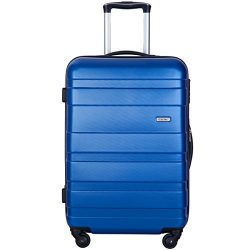 Merax MT Imagine Luggage Set 3 Piece Spinner Suitcase 20 24 28inch (Blue-20inch)