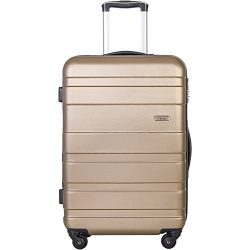 Merax MT Imagine Luggage Set 3 Piece Spinner Suitcase 20 24 28inch (Gold-24inch)