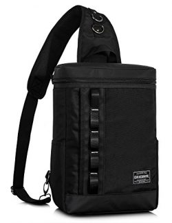 Leaper Water-Resistant Messenger Bag Outdoor Cross Body Bag Sling Bag Shoulder Bag (Large, Black3)