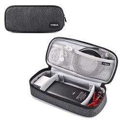 TYCKA Mini Travel Electronics Accessories Storage Bags with Two Adjustable Velcro Dividers for C ...