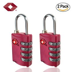 Tsa Approved Luggage Lock 4 Digit Combination TSA Padlock for Suitcase Travel Bag Backpack 2 Pac ...