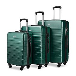 Luggage Set Spinner Hard Shell Suitcase Lightweight Luggage – 3 Piece (20″ 24″ ...