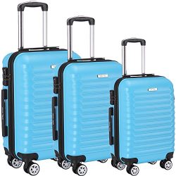 Luggage Set 3 Piece ABS Trolley Suitcase Spinner Hardshell Lightweight Suitcases TSA