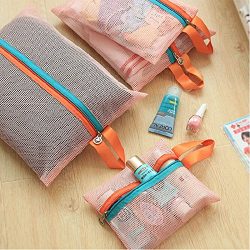 4Pcs Mesh Bags Clothes Storage Bags Packing Cube Travel Luggage Organizer Pouch