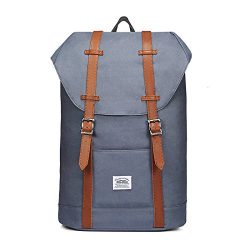 Lightweight Outdoor Backpack, KAUKKO Travel Casual Rucksack Laptop Daypack for 15″ (P61GREY)