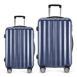 Luggage 2 Piece Expandable Set Hardshell Spinner Suitcase