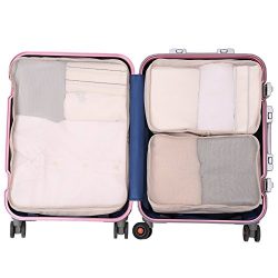 JJ POWER Travel Packing Cubes, Luggage Organizers with Shoe Bag (3 set beige- 1large+2medium)