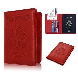 Passport Holder Case, ACdream Protective Premium PU Leather RFID Blocking Wallet Case for Passpo ...